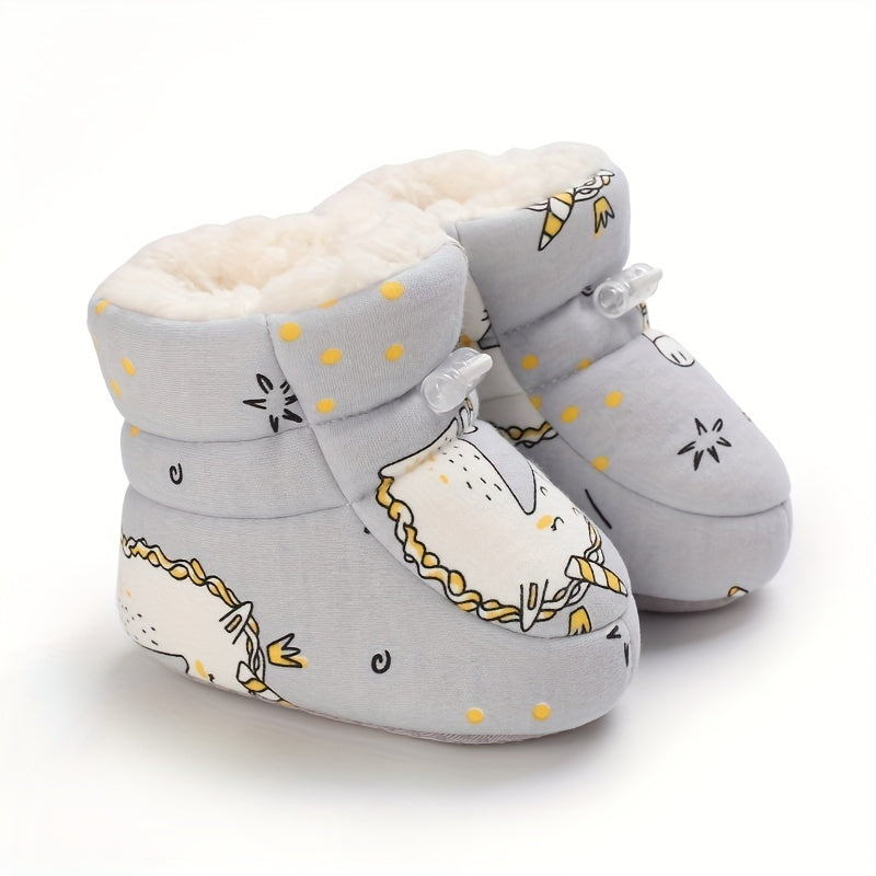 LINA - Botines de felpa fáciles de poner para bebés, niños y niñas
