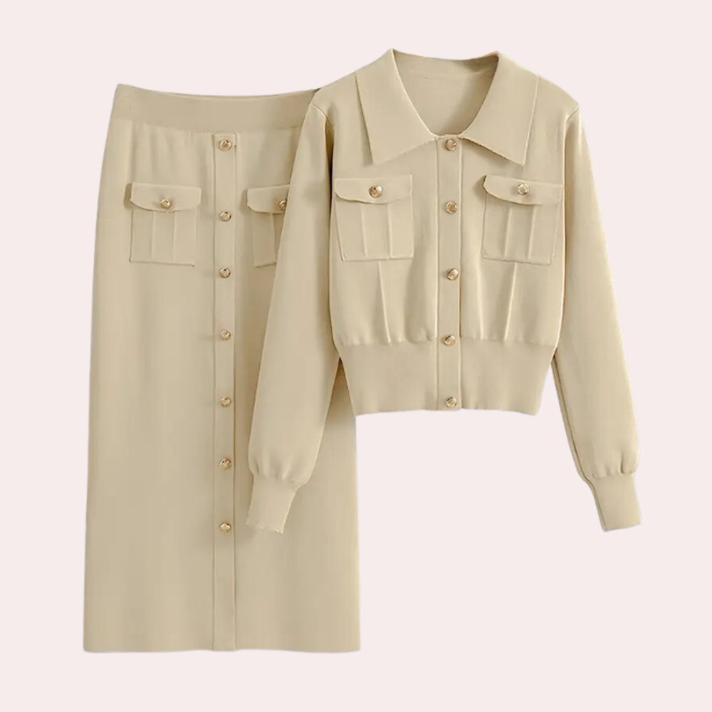 Vestido camisero largo de manga larga con botones – ADELYS Buttonline