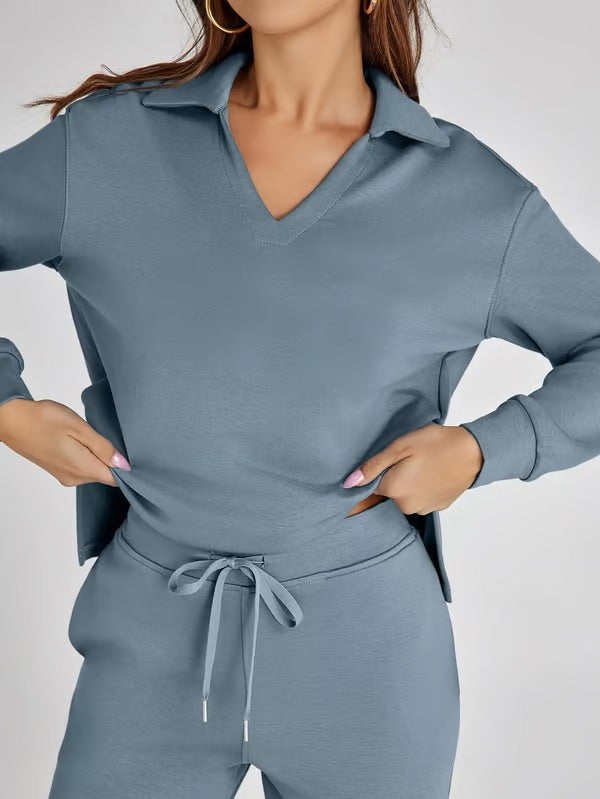 Conjunto lounge de dos piezas para mujer con tacto suave y estilo relajado – LYANA Softwear