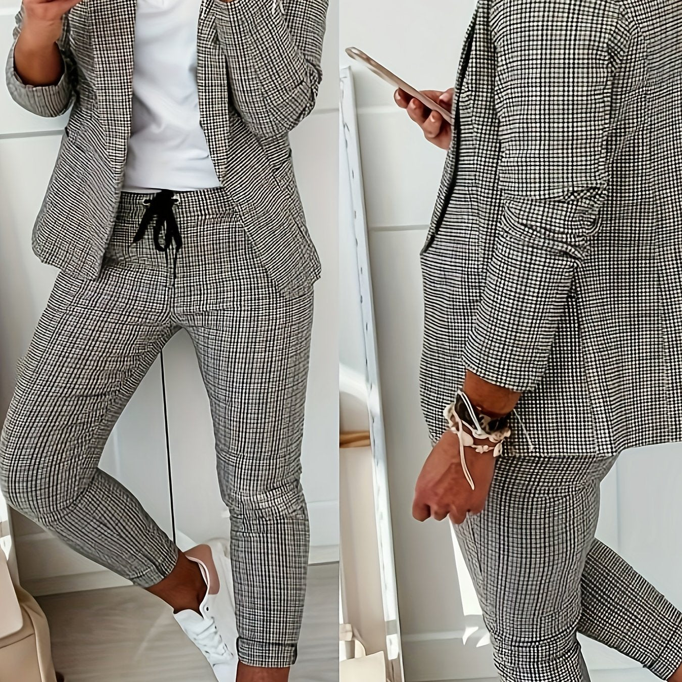 Conjunto de dos piezas para mujer con blazer y pantalón – ROZA PowerSuit
