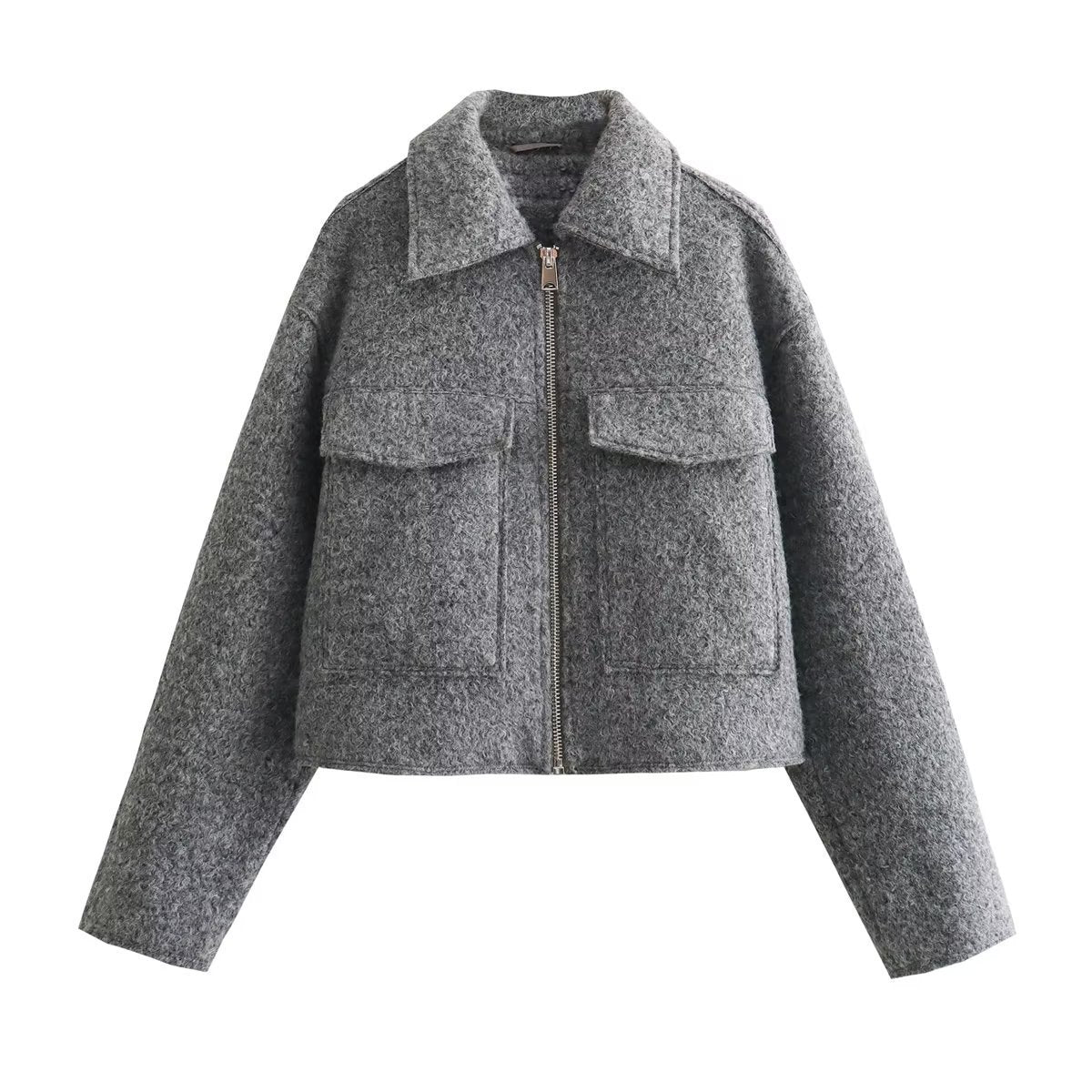 Chaqueta corta de mezcla de lana con diseño moderno – KIPPÉA WoolCrop