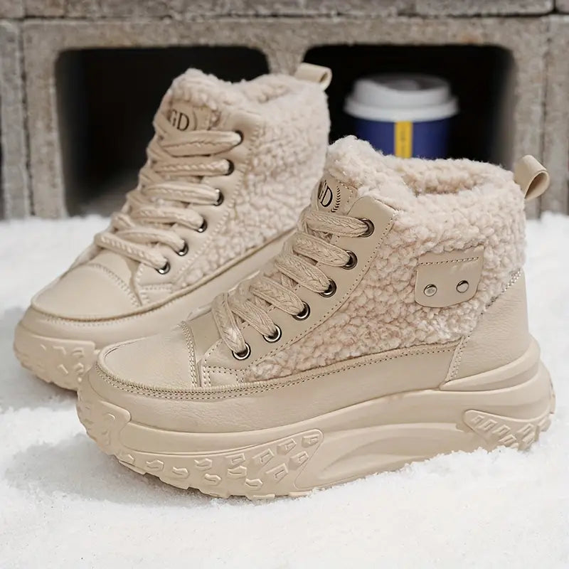ESME - Botines impermeables de felpa para mujer
