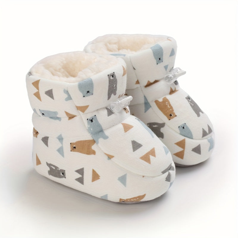 LINA - Botines de felpa fáciles de poner para bebés, niños y niñas