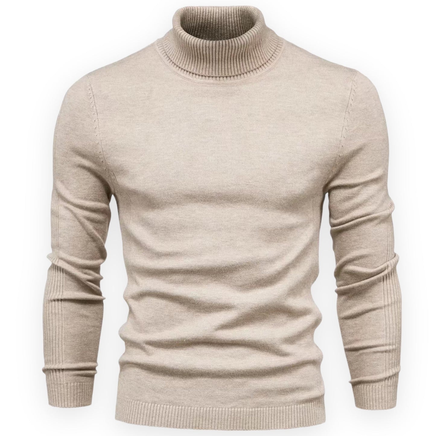 LARS - Jersey de cuello alto slim fit para hombre
