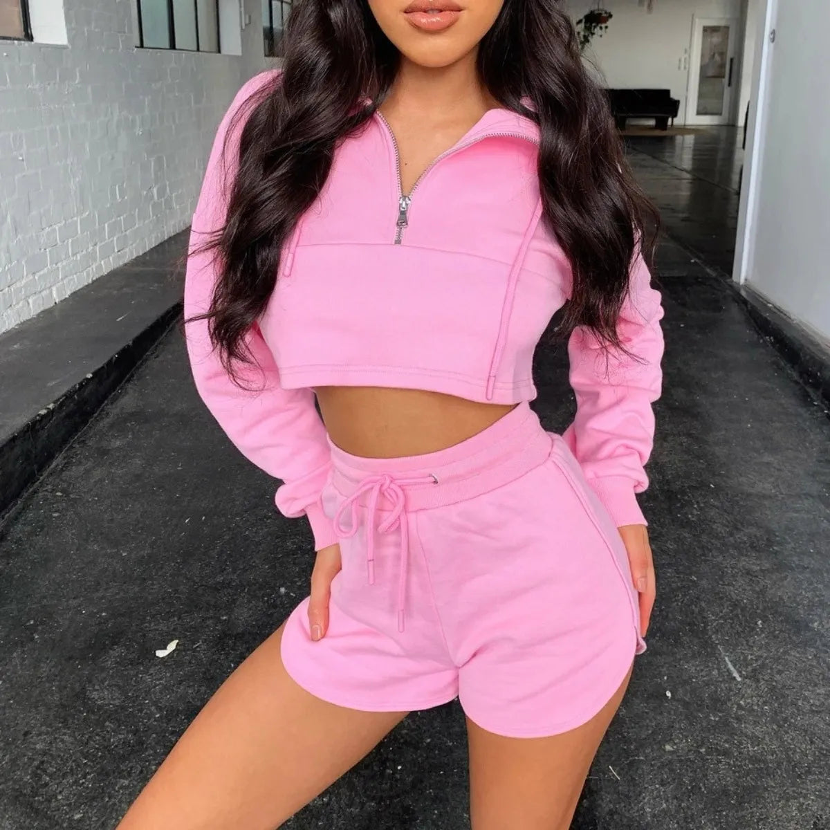 Conjunto jogger de verano con chaqueta oversize y pantalón cómodo – SOLÉA AirFit