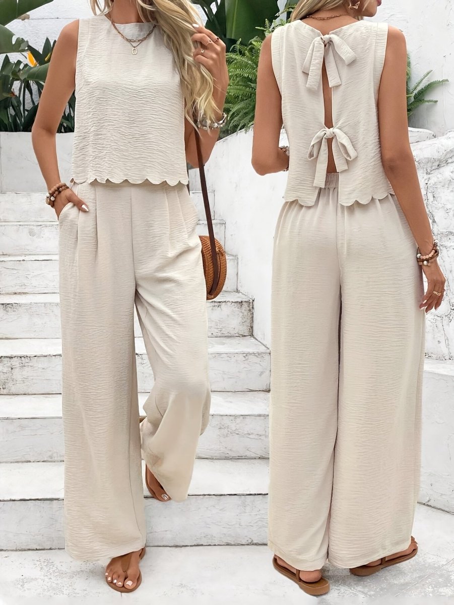 Conjunto veraniego de dos piezas con top y pantalón corto – NOÉLA SunSet