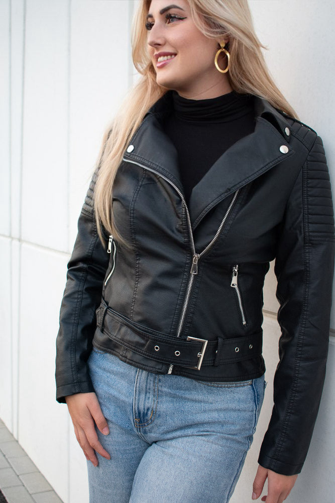 Chaqueta biker mujer best sale