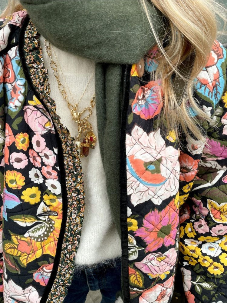 FABIOLA - Chaqueta con estampado floral de invierno para mujer