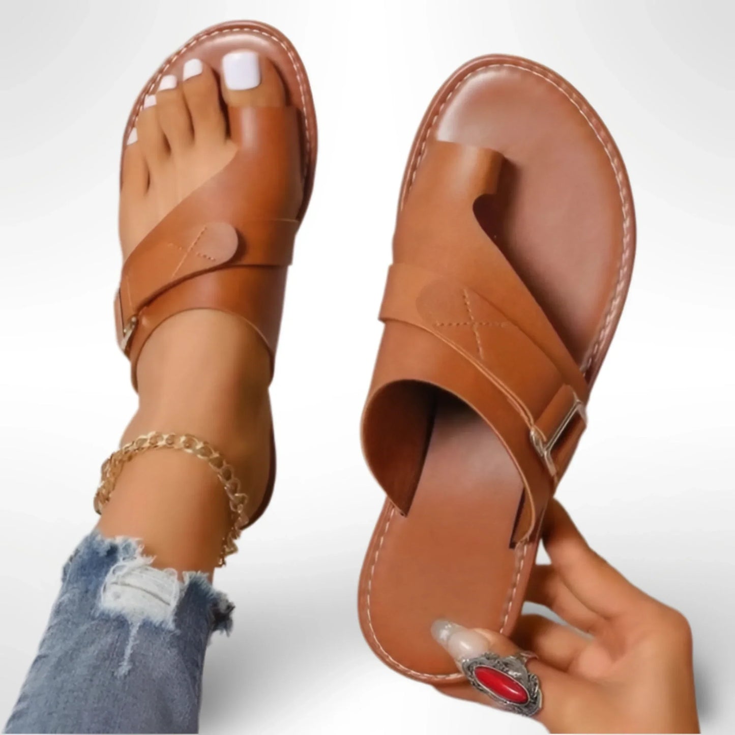 Sandalias ortopédicas de piel con ajuste personalizado – DALENA