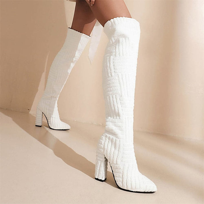 LUCREZIA – Botas altas para mujer con patrón texturizado