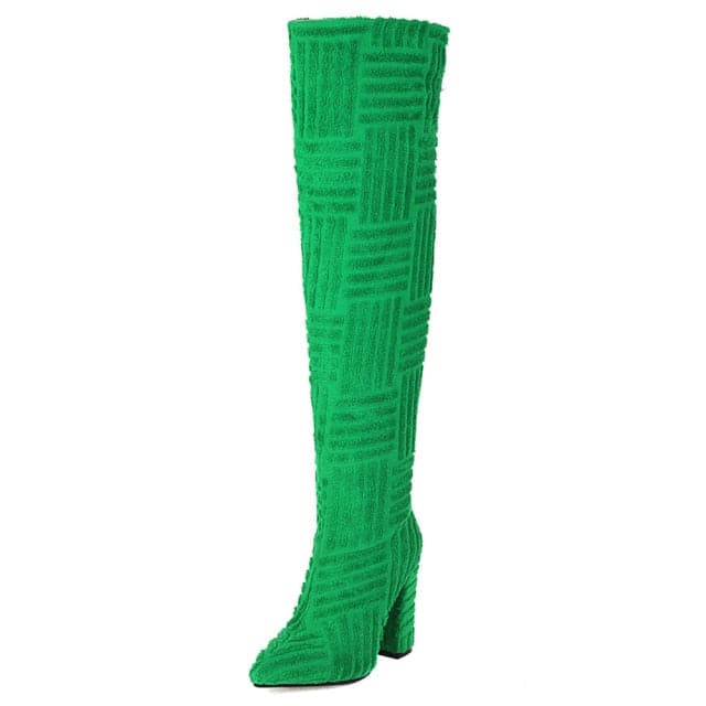 LUCREZIA – Botas altas para mujer con patrón texturizado