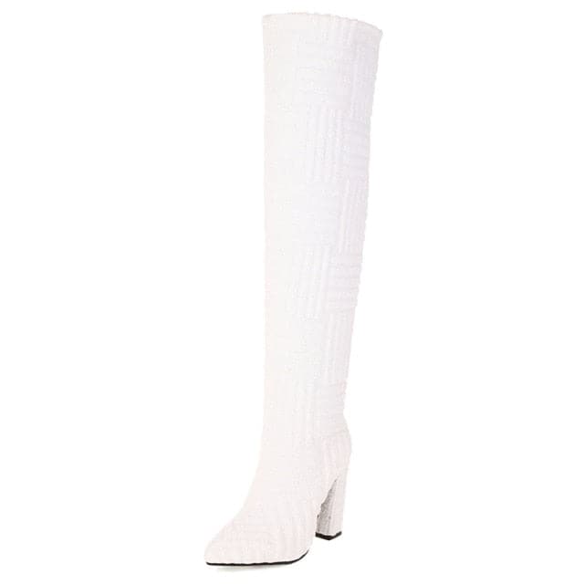 LUCREZIA – Botas altas para mujer con patrón texturizado