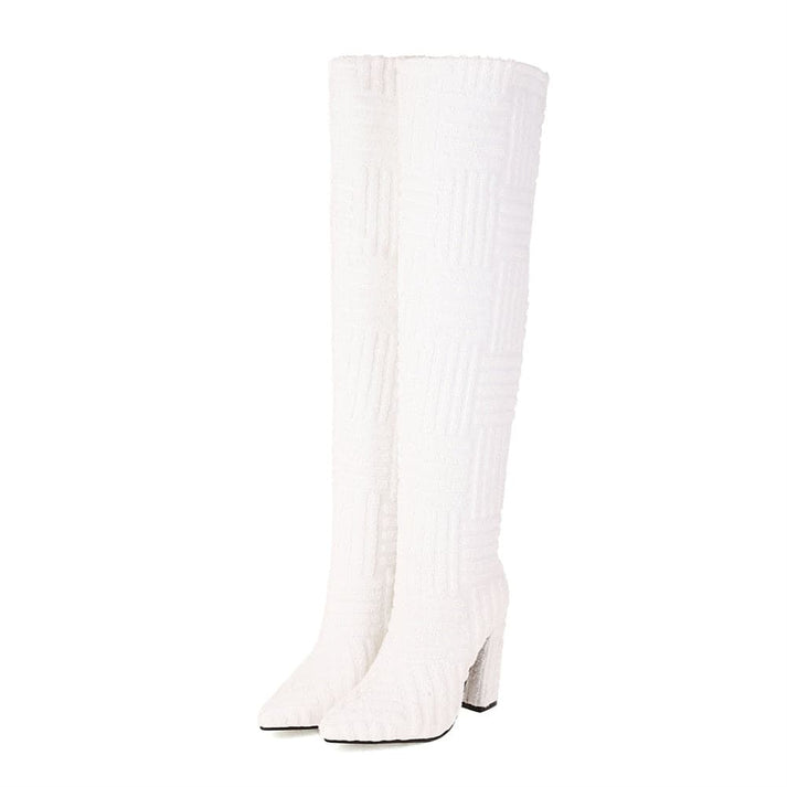 LUCREZIA – Botas altas para mujer con patrón texturizado