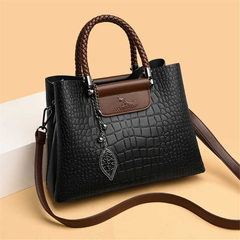 Bolso de cuero auténtico con correa ajustable para mujer – CLEA HERITAGE