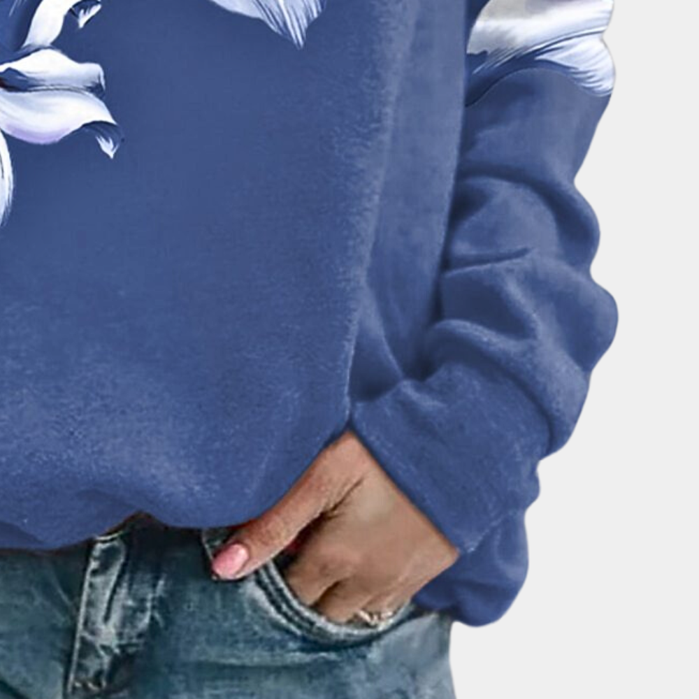 LIA - Sudadera con estampado floral para mujer