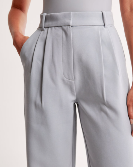 SASHA – Pantalón de cintura alta con pernera ancha para mujer