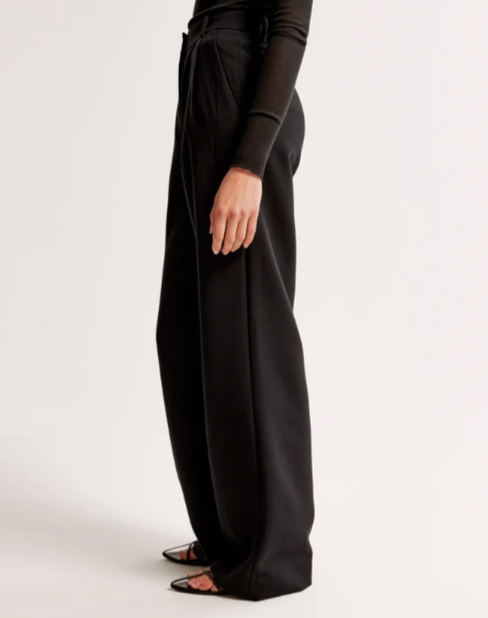 SASHA – Pantalón de cintura alta con pernera ancha para mujer