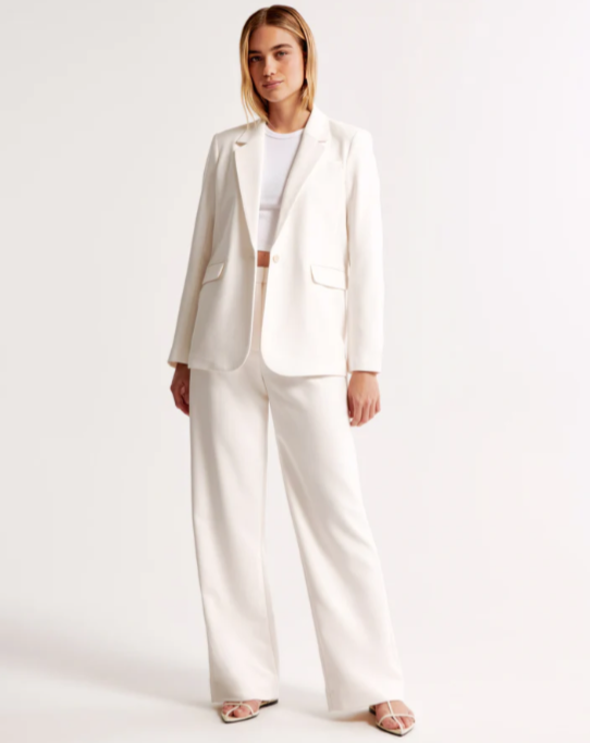 SASHA – Pantalón de cintura alta con pernera ancha para mujer