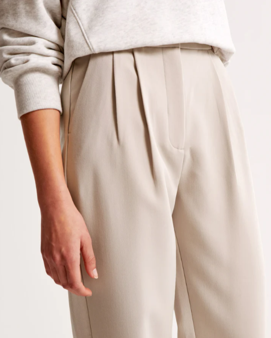 SASHA – Pantalón de cintura alta con pernera ancha para mujer