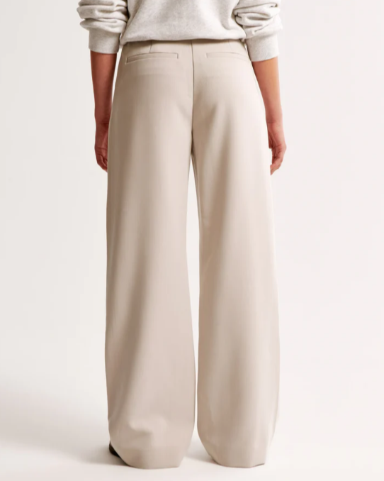 SASHA – Pantalón de cintura alta con pernera ancha para mujer