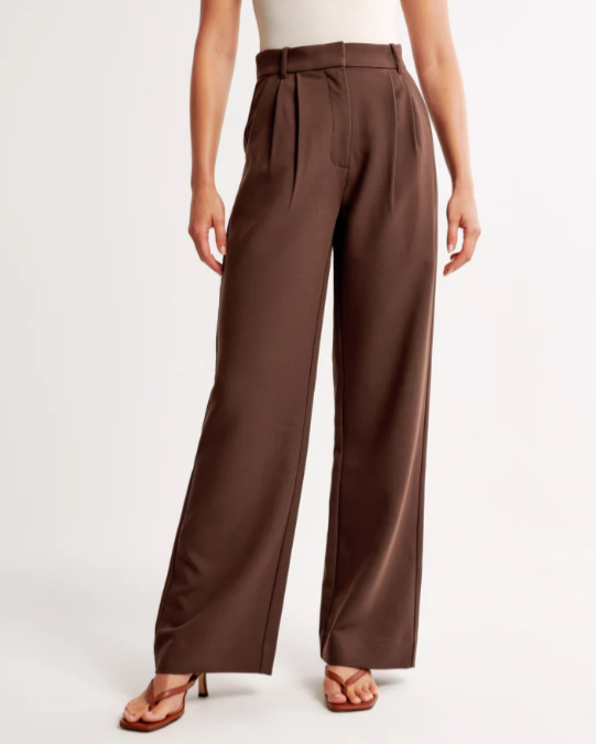SASHA – Pantalón de cintura alta con pernera ancha para mujer