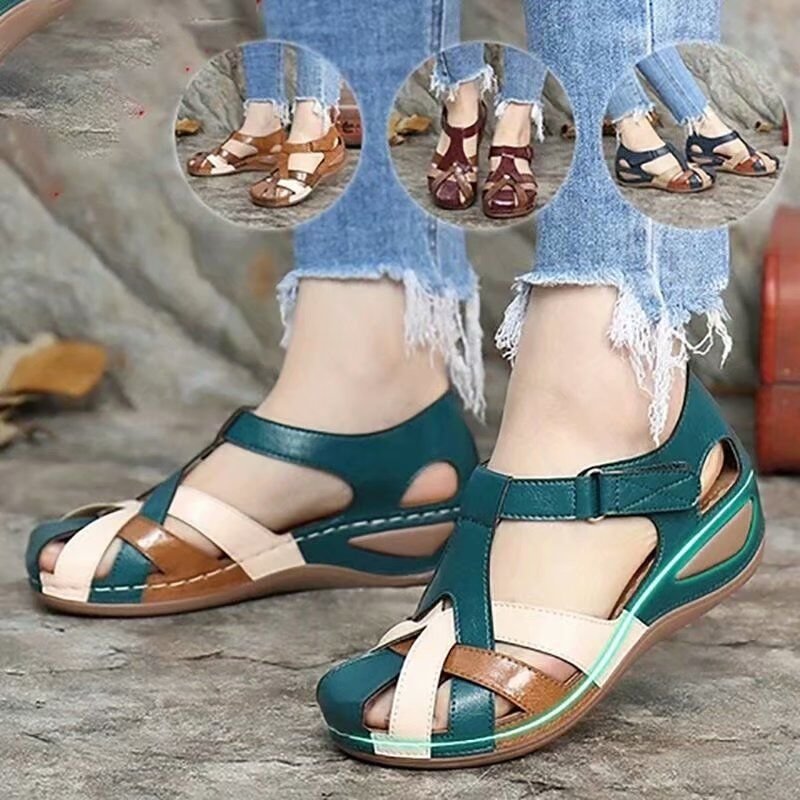 Sandalias ortopédicas con cuña, amortiguación y diseño transpirable – AMELYA