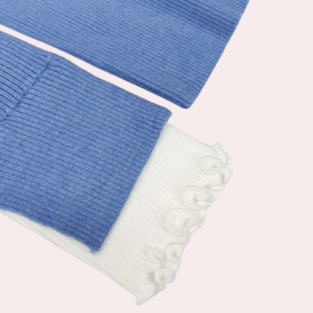 ELENA - Jersey de punto para mujer con detalle de encaje