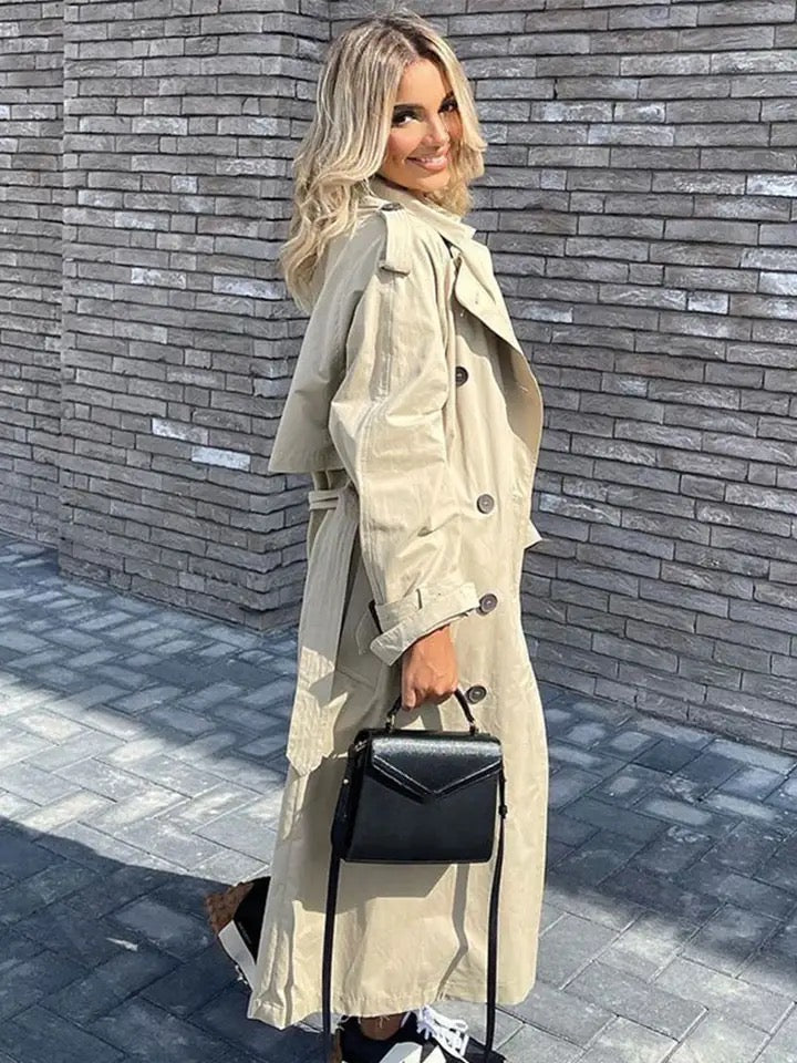 ORLA - Trench coat largo de invierno para mujer