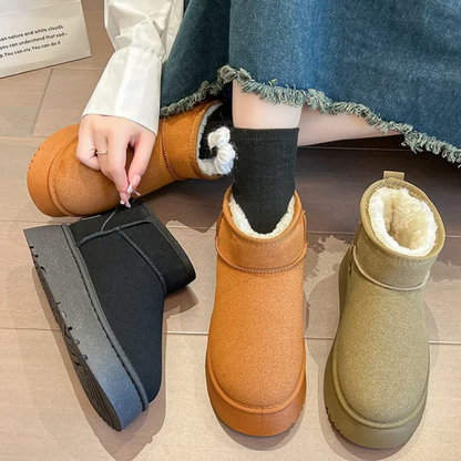 ELINA - Botas de invierno forradas con punta redonda