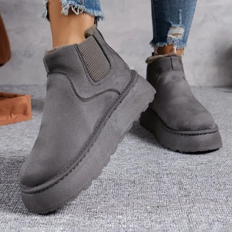 ISABELLE - Botas de invierno cómodas y forradas con punta redonda