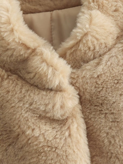 VALERIA - Chaqueta bomber de lujo con acabado teddy para mujer