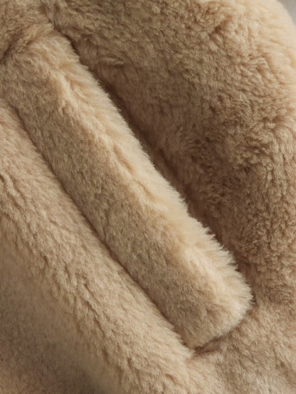 VALERIA - Chaqueta bomber de lujo con acabado teddy para mujer
