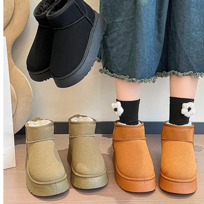 ELINA - Botas de invierno forradas con punta redonda