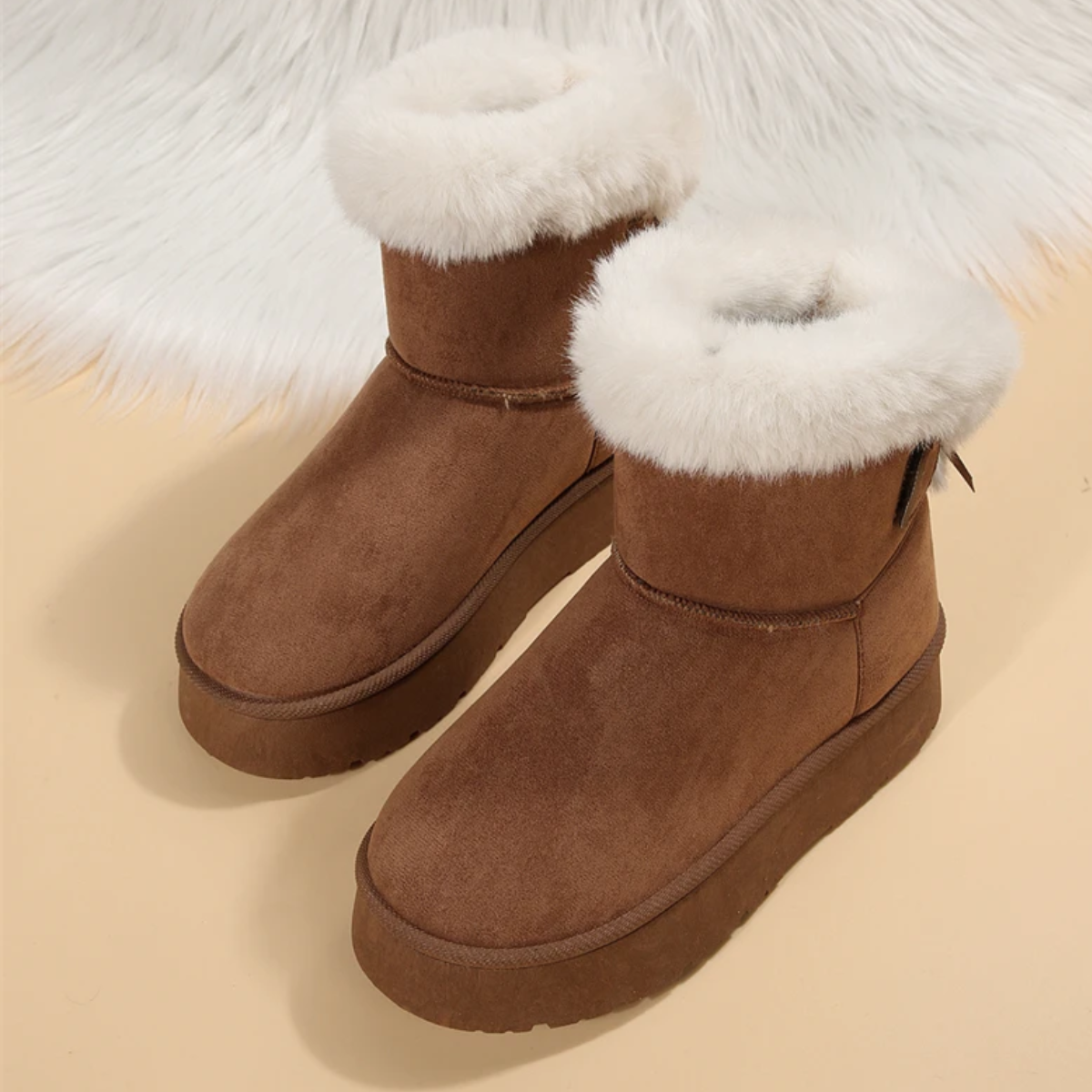 ALINA - Botas de invierno ligeras con puntera redonda y forro suave