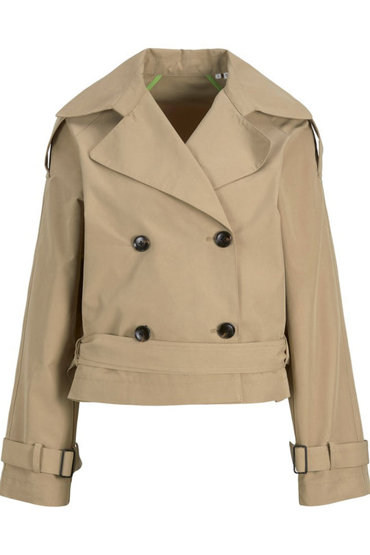 IRIS - Abrigo trench coat beige para mujer