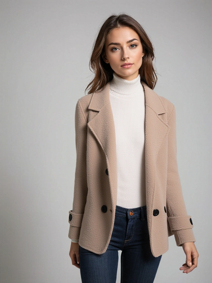 Chaqueta corta de lana con corte clásico para mujer – AIRLEA WoolElegance