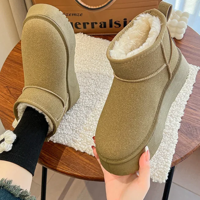 ELINA - Botas de invierno forradas con punta redonda