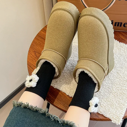 ELINA - Botas de invierno forradas con punta redonda