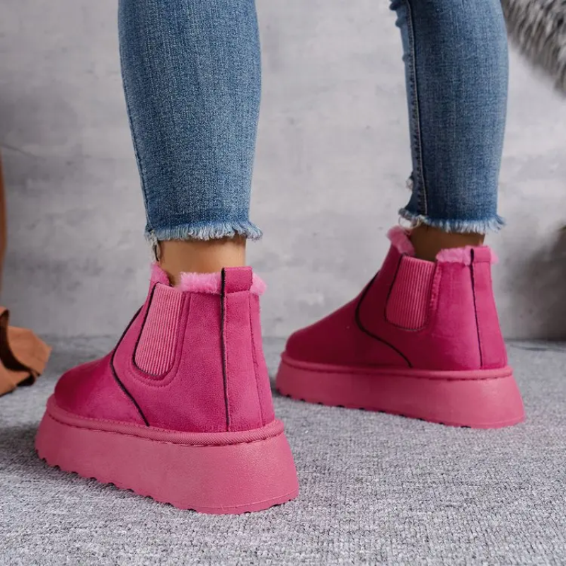 ISABELLE - Botas de invierno cómodas y forradas con punta redonda