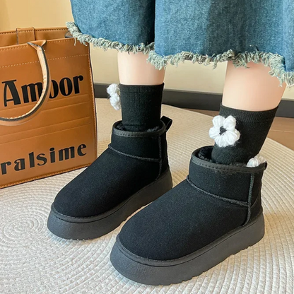 ELINA - Botas de invierno forradas con punta redonda