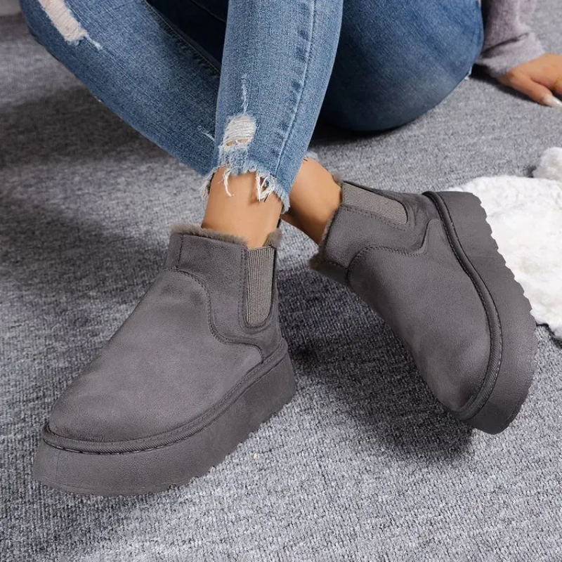 ISABELLE - Botas de invierno cómodas y forradas con punta redonda