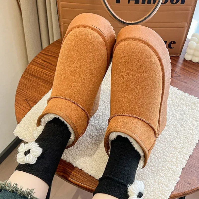 ELINA - Botas de invierno forradas con punta redonda