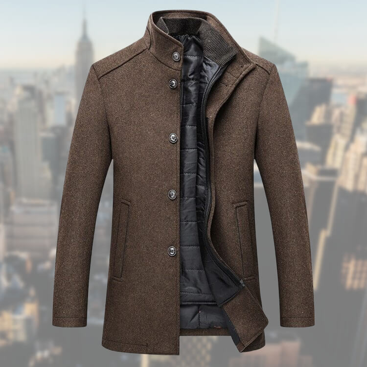 TIBERIUS - Chaqueta elegante con chaleco desmontable para hombre