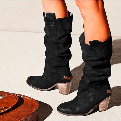 CELINE - Botas altas de terciopelo transpirables para mujer