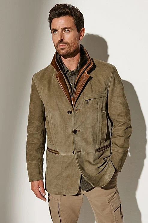 LEO - Chaqueta vintage de otoño para hombre