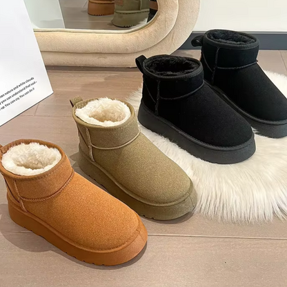 ELINA - Botas de invierno forradas con punta redonda