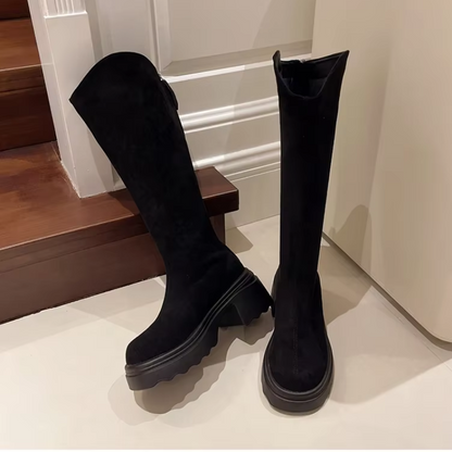 LIA - Botas altas con puntera redonda para mujer