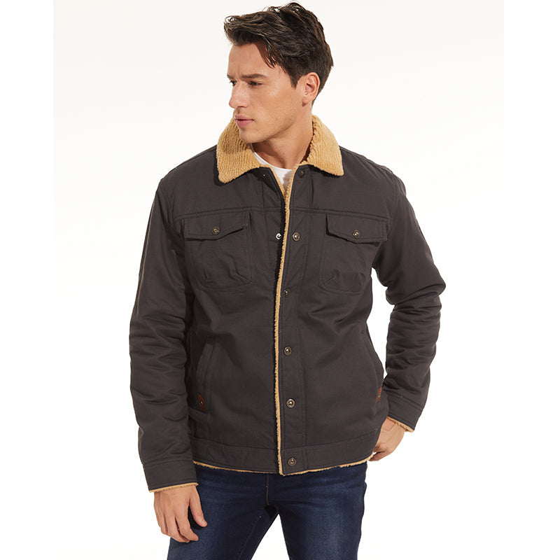 SAMUEL - Chaqueta para hombre con forro de sherpa