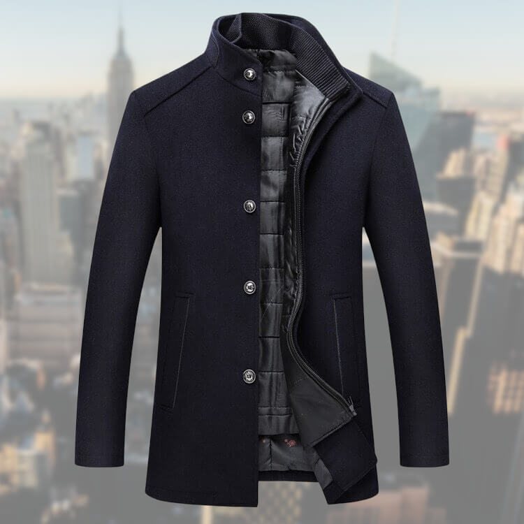 TIBERIUS - Chaqueta elegante con chaleco desmontable para hombre