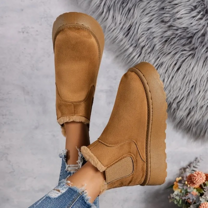 ISABELLE - Botas de invierno cómodas y forradas con punta redonda